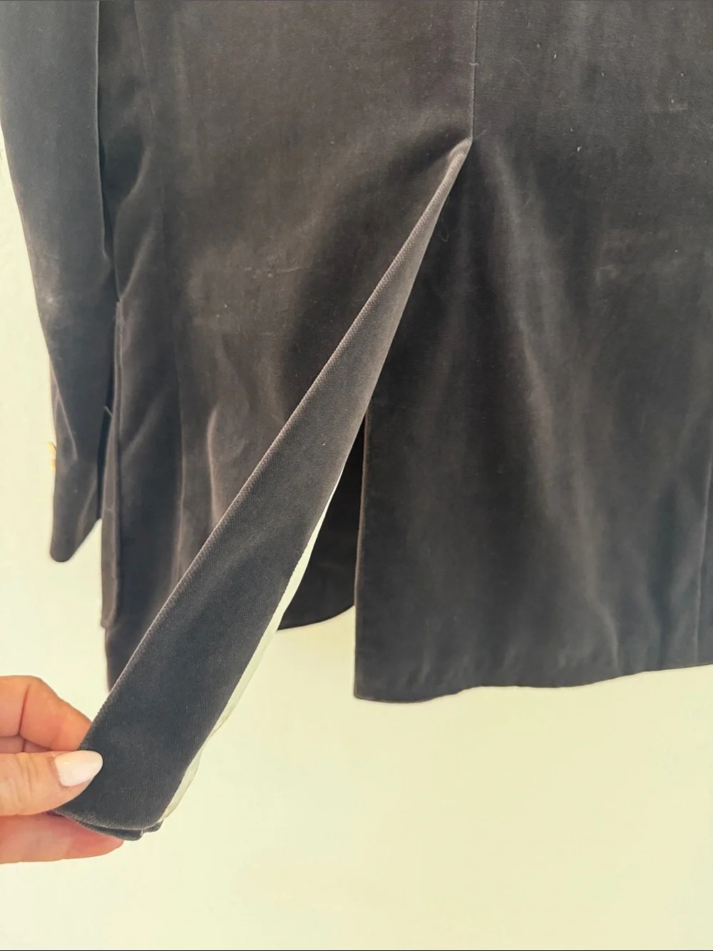 Jean Paul Germain Custom Men's Chocolate Velvet Blazer with Gold Buttons